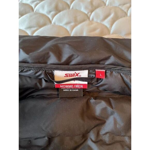 Swix Vista Down Vest Men's Sz Large Zipper Ski Vest Cross Country Outdoor Black - Picture 11 of 11